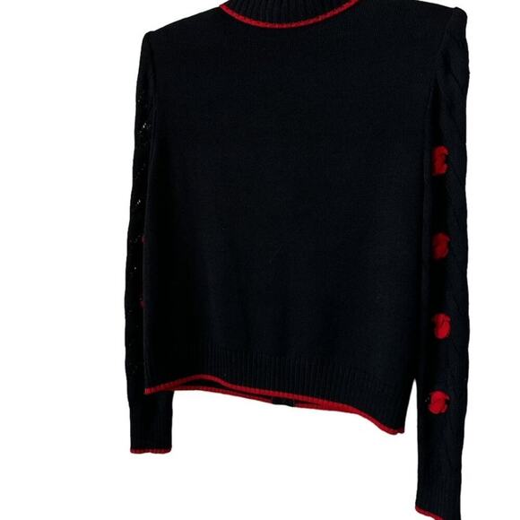 UNIQUE!!! ST JOHN COLLECTION NAVY/RED FULL ZIP SANTANA KNIT CARDIAGAN SZ 8 - Picture 2 of 5